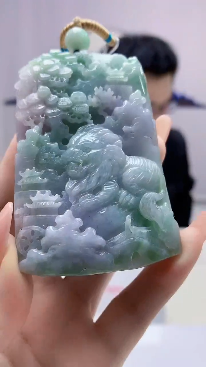 【闪购商品】定制翡翠未镶嵌5153DD-毛货挂件74