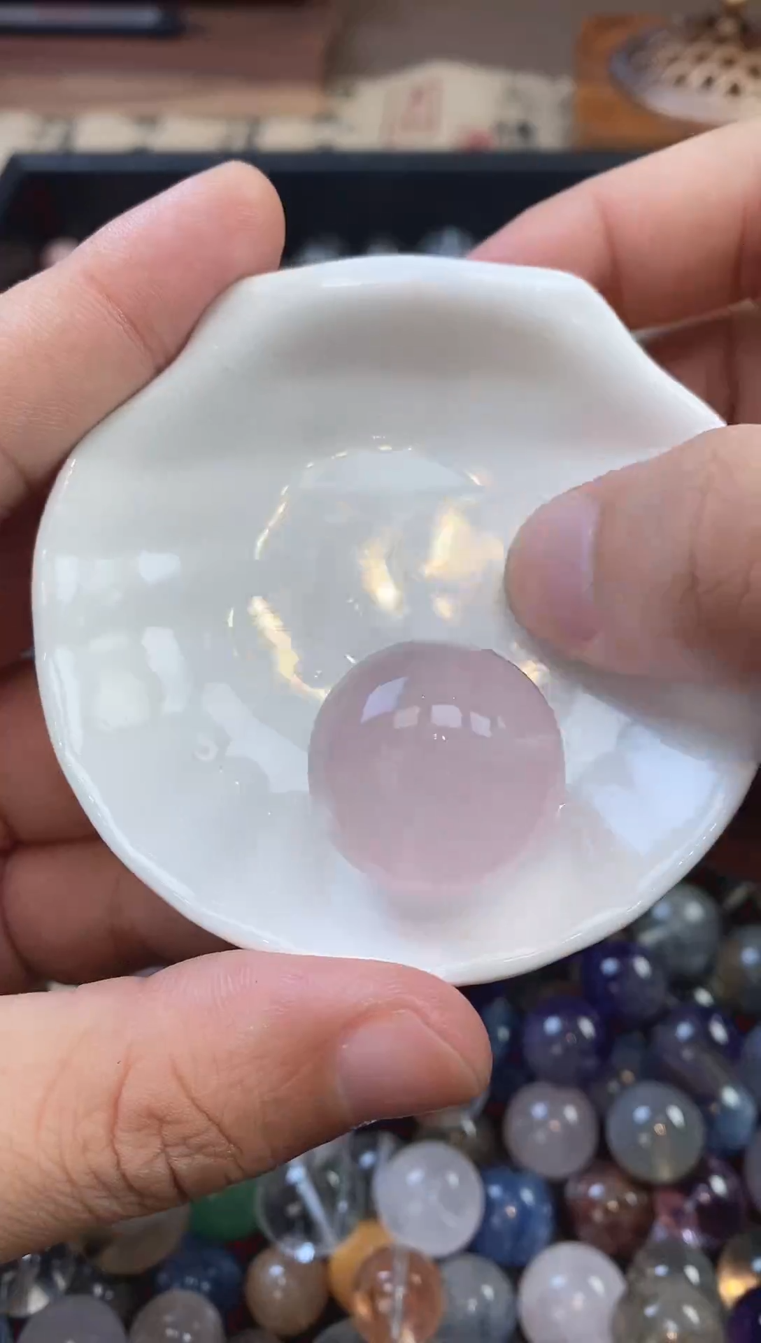 未镶嵌珠宝半成品水晶粉水晶 24.29