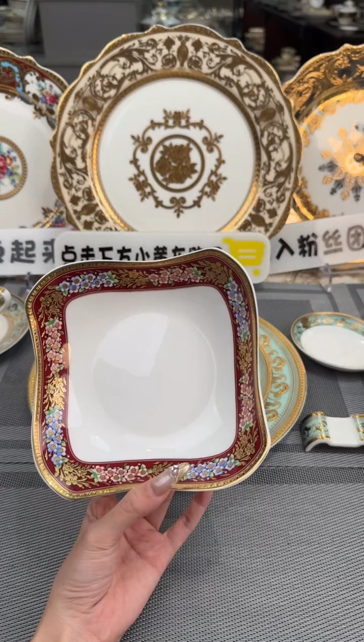 【闪购商品】瓷片6英寸方形沙拉碗福利价2个