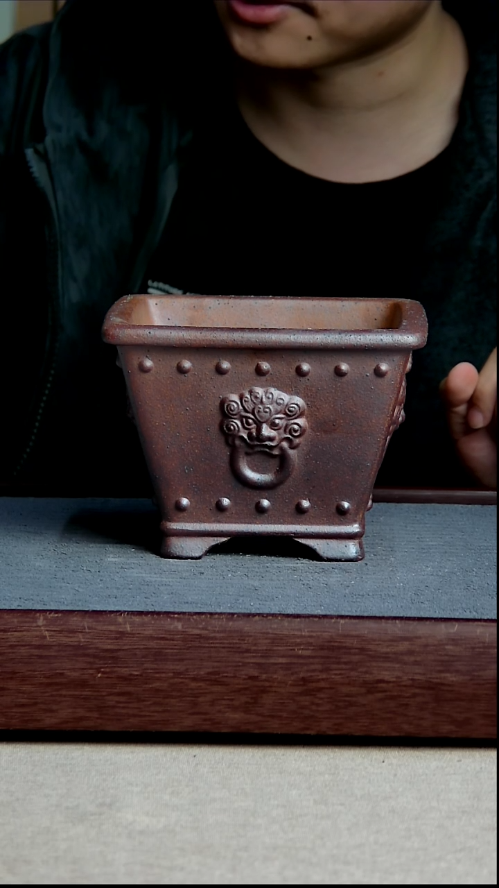 紫砂花盆13*10内径紫砂花盆