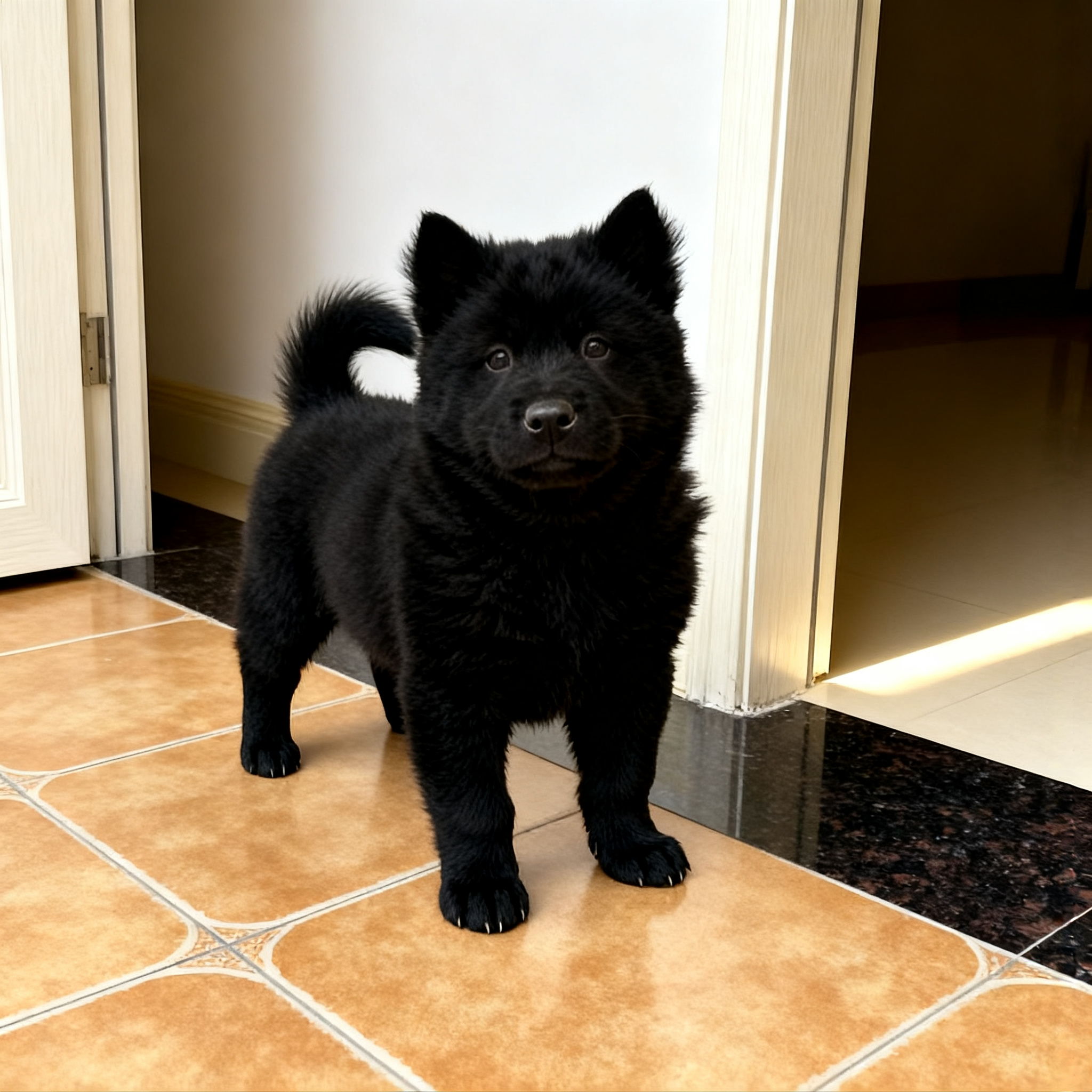 五黑犬幼犬小黑狗大型犬狗活物可爱听话霸气家庭中华田园犬土狗狗