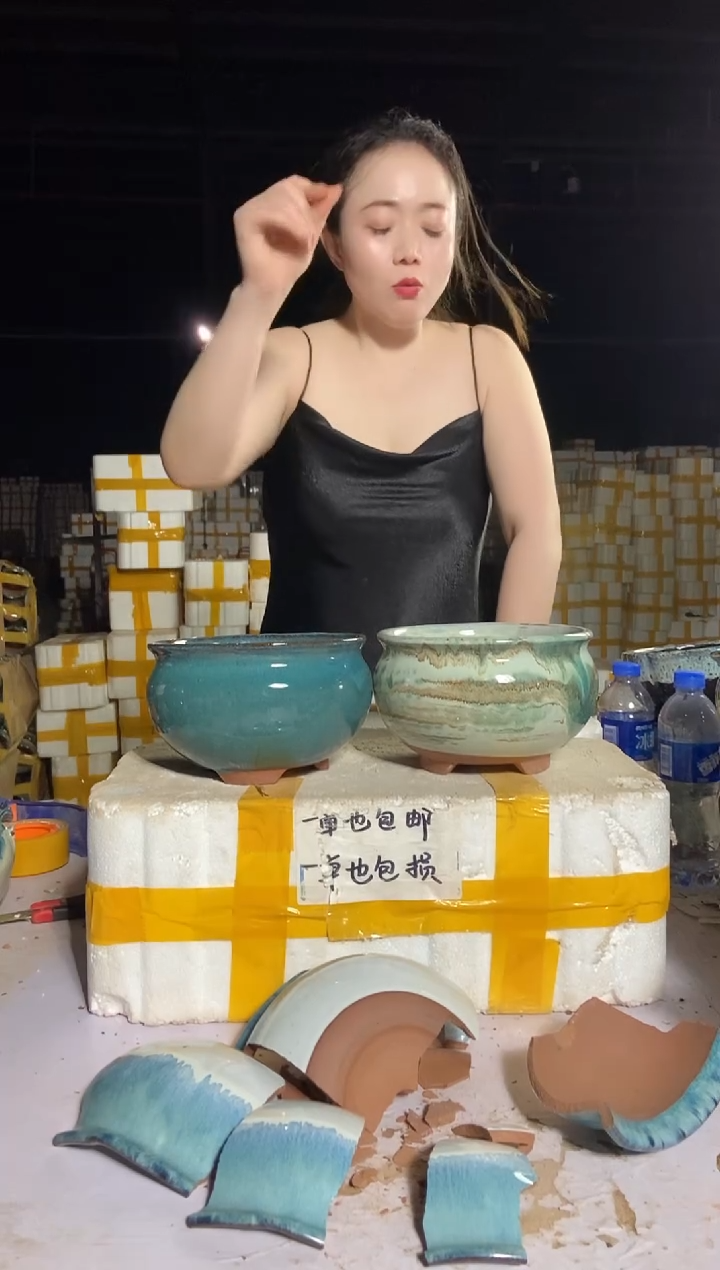 宜兴紫砂粗陶花盆20/13