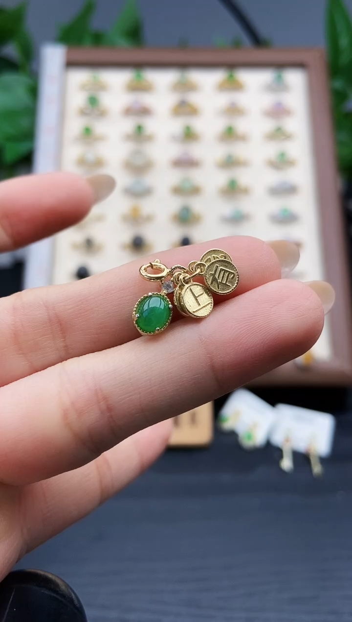 颈饰银S925镶嵌翡翠12