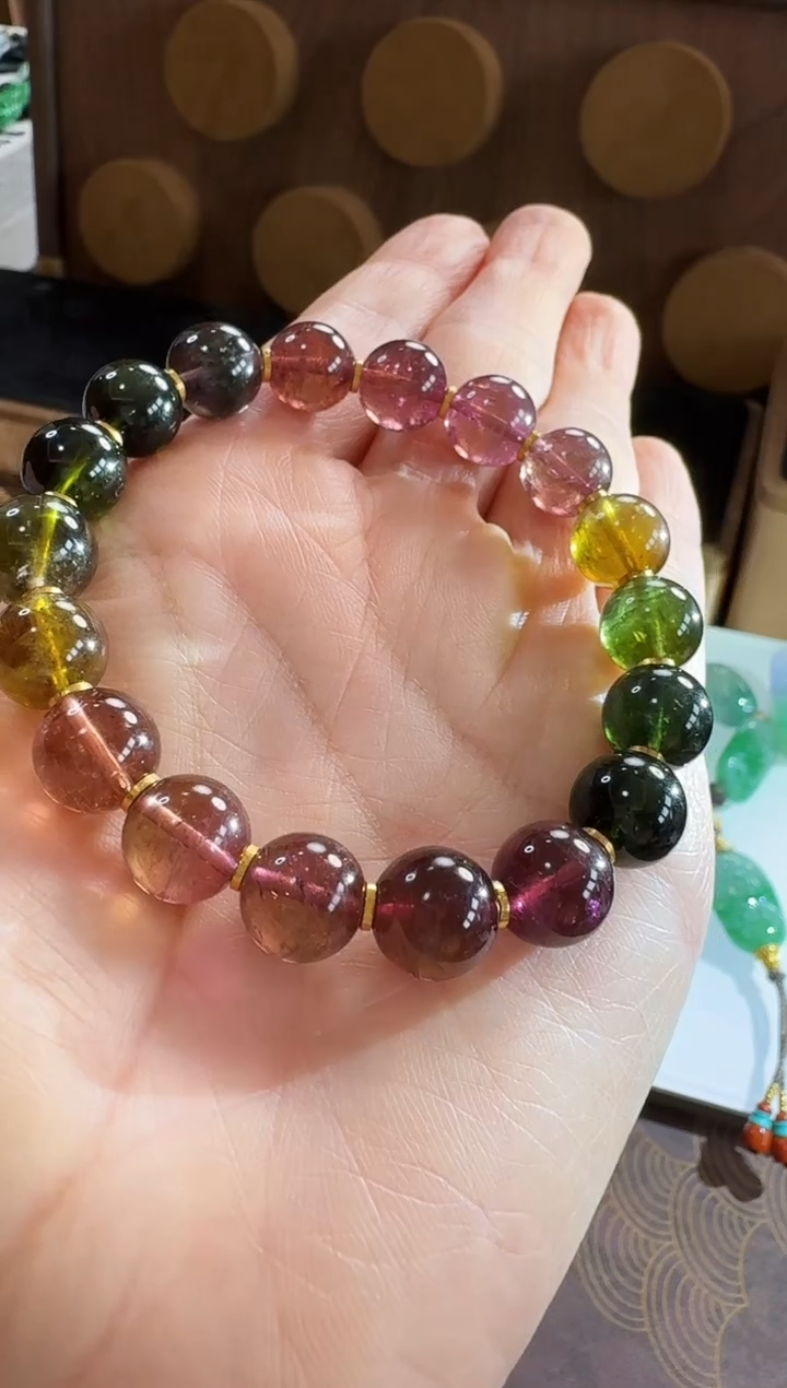 未镶嵌手链碧玺手串（10.9mm)