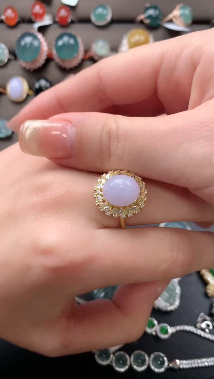 【闪购商品】翡翠戒指银S925镶嵌13131