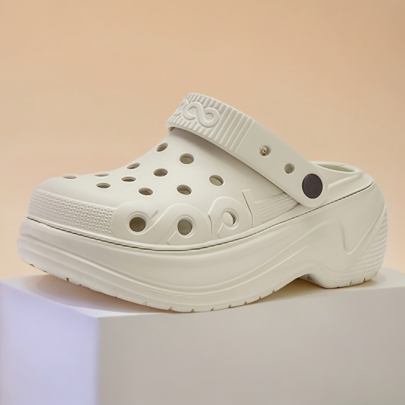 超厚EVA底外穿增高女士洞洞鞋夏季新款舒适轻便百搭凉拖