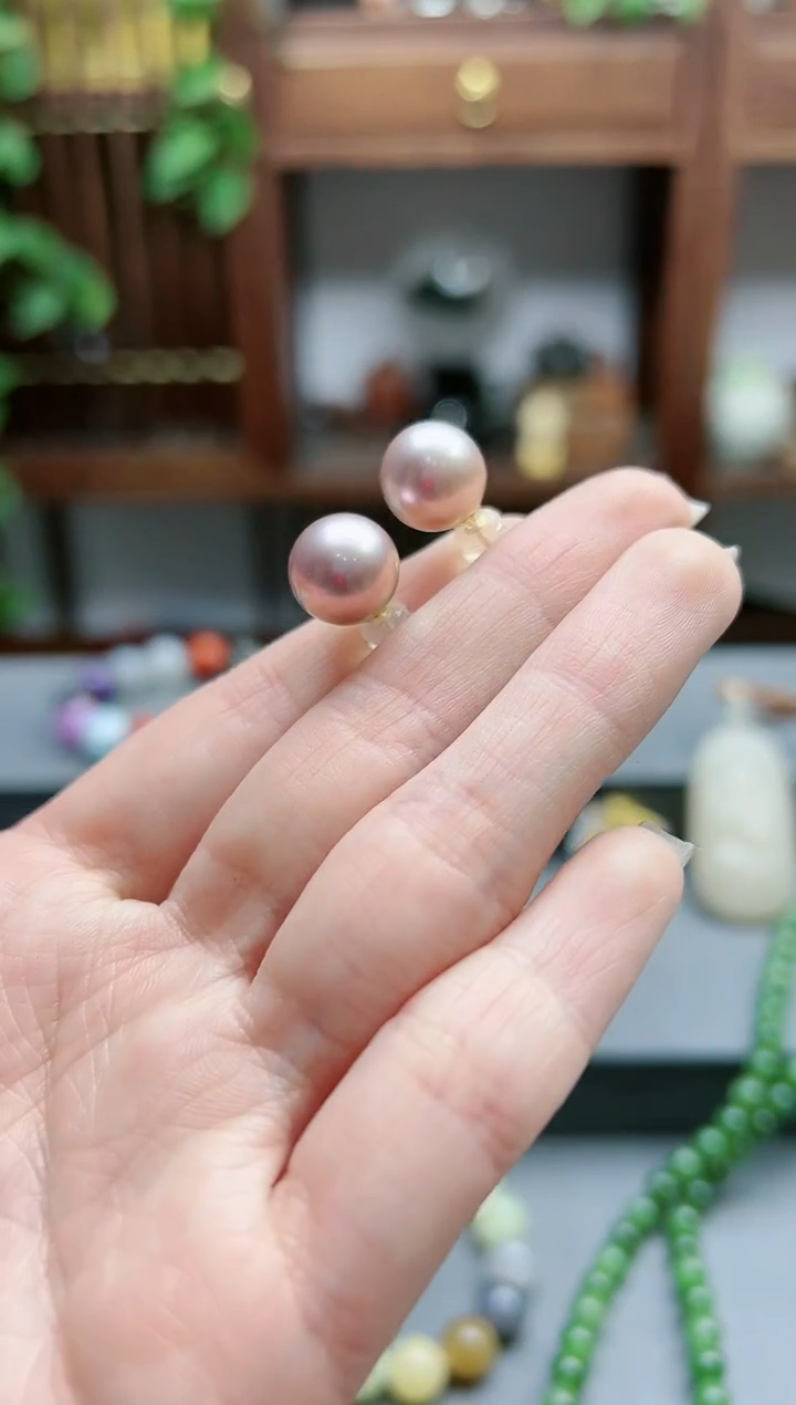 【闪购商品】淡水珍珠耳钉18K金镶嵌18k金珍珠耳钉*1 GW