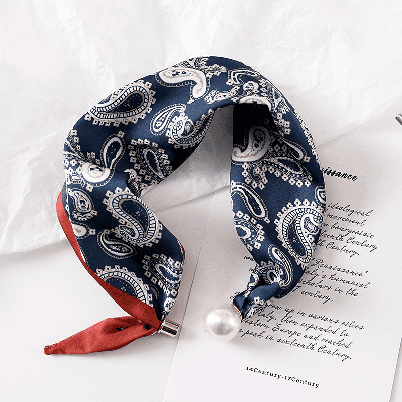 【磁扣丝巾】2025春款轻薄简单丝巾气质百搭时尚复古高端围巾