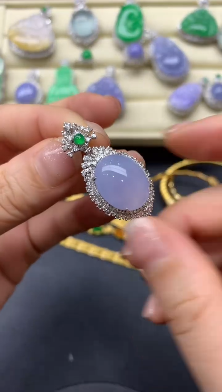 【闪购商品】翡翠颈饰18K金镶嵌629-中国好珍宝