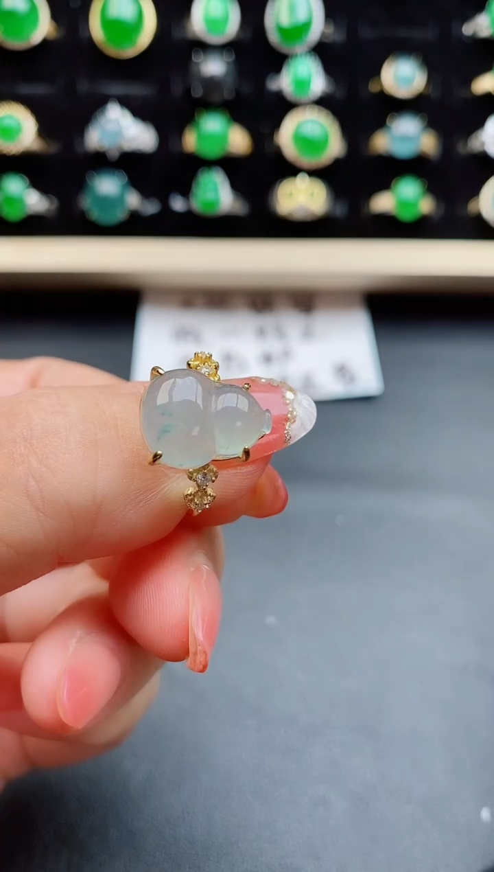 【闪购商品】翡翠戒指银S925镶嵌08050