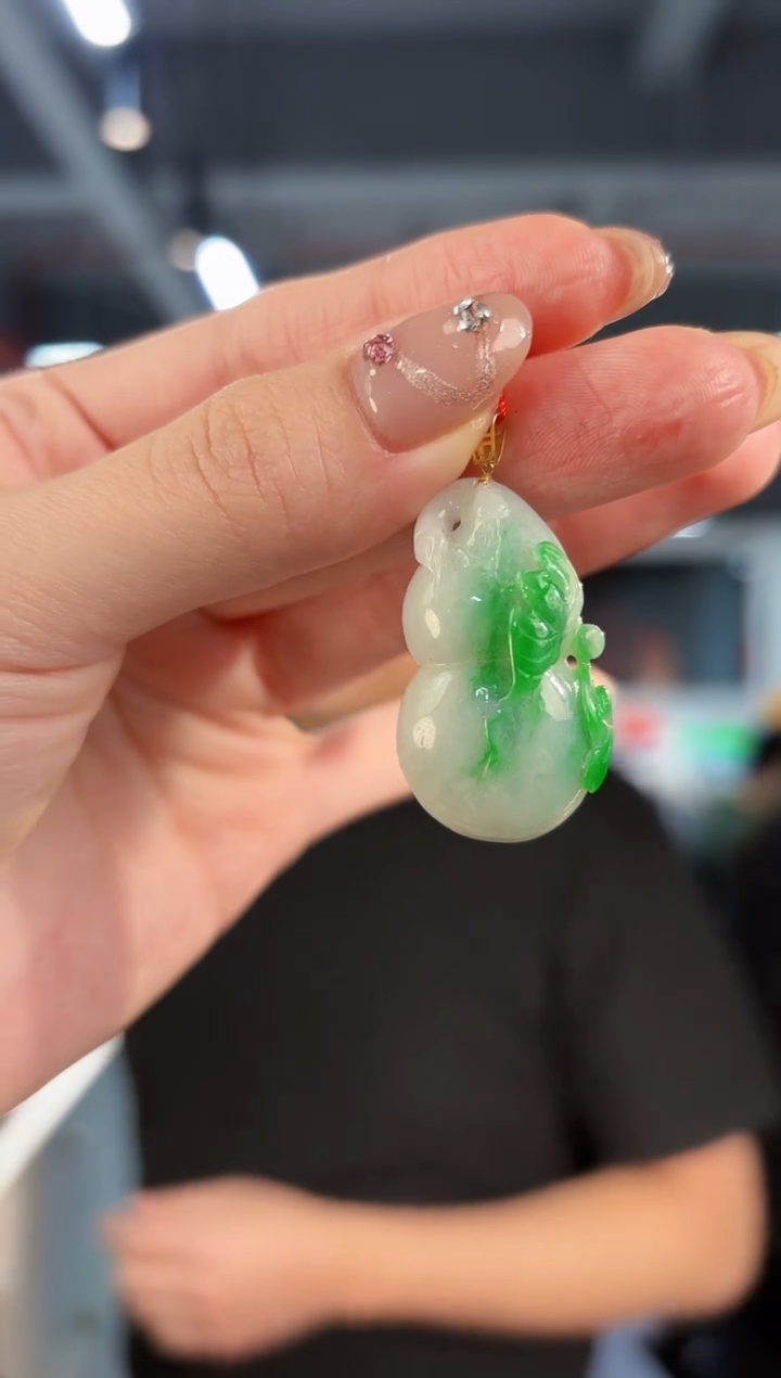 【闪购商品】翡翠颈饰18K金镶嵌缅料A货/支持复检/一件