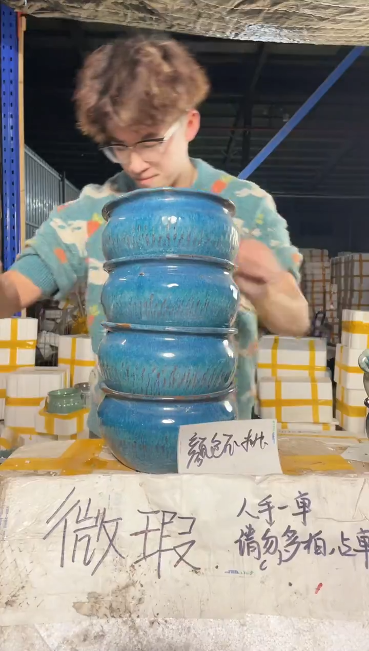 紫砂花盆宜兴紫砂粗陶花盆19-13