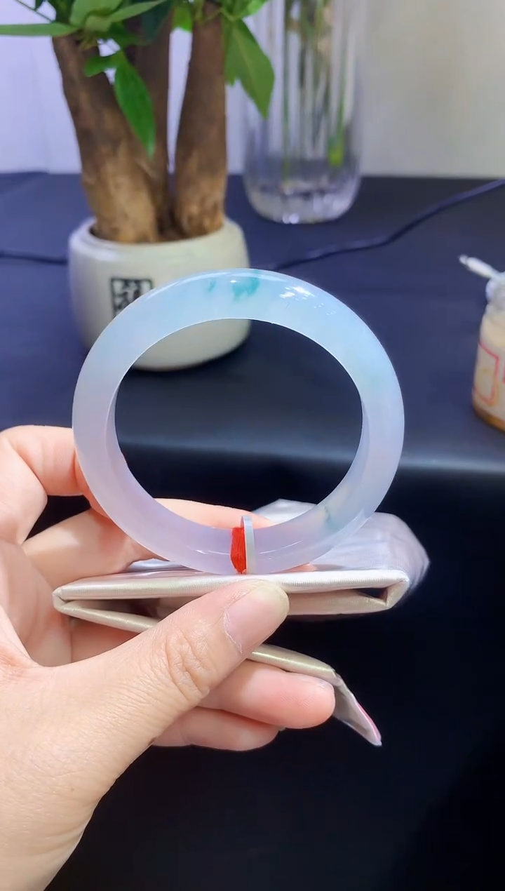 未镶嵌手镯翡翠翡翠手镯圈口55.7-t23手镯定价2万卖价12万