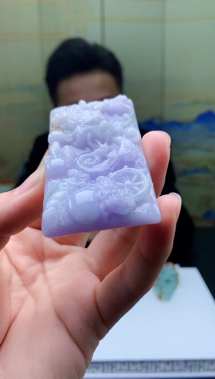 【闪购商品】定制翡翠未镶嵌5154bb-毛货挂件50