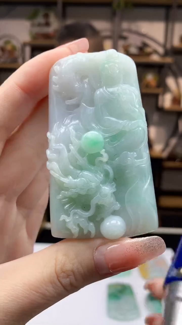 【闪购商品】定制翡翠未镶嵌1063ry-毛货挂件21