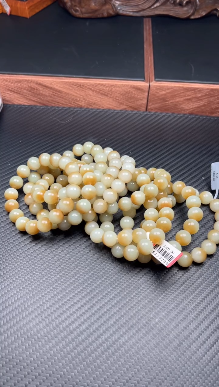 手串未镶嵌和田玉若羌微色差卡12 多样性发货拍一发一