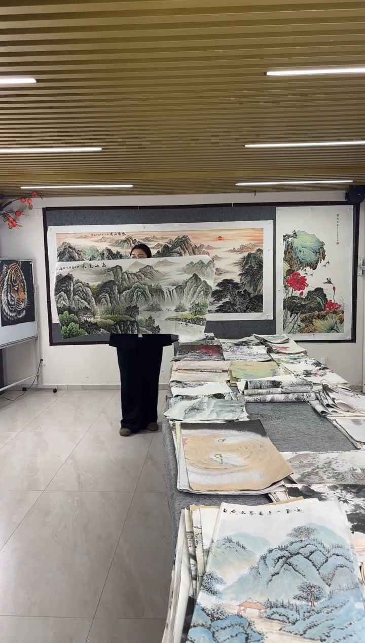 国画丹青专属福利-四尺整张高山流水李林宏带证书