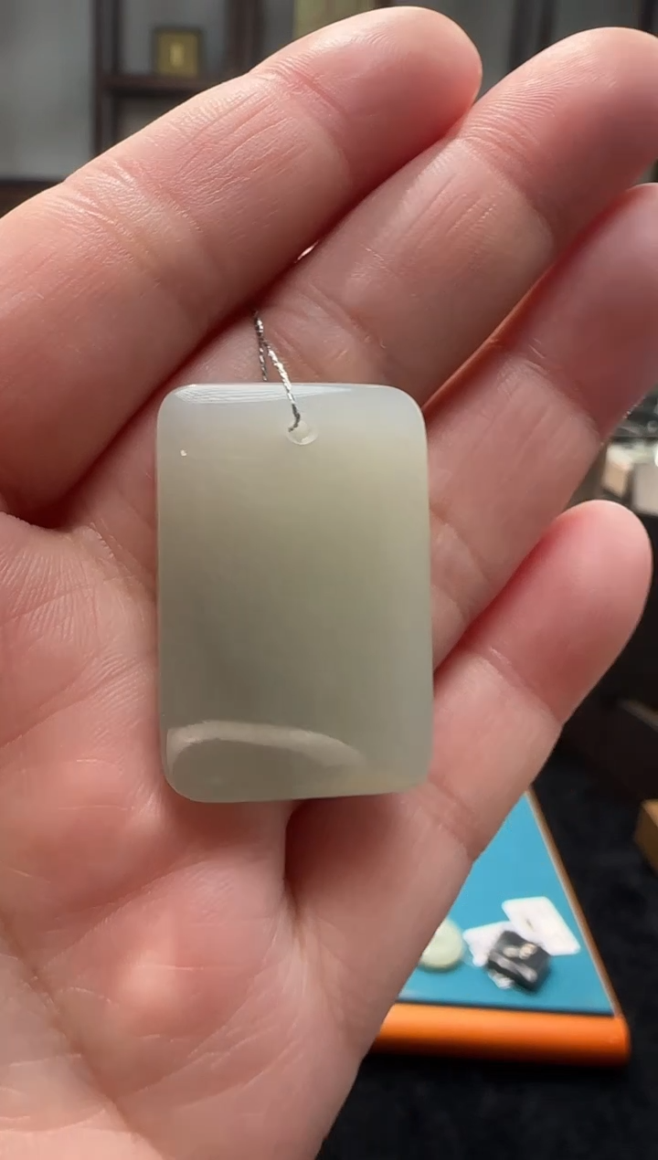 吊坠(不含链)未镶嵌和田玉新疆和田玉于田料无事牌