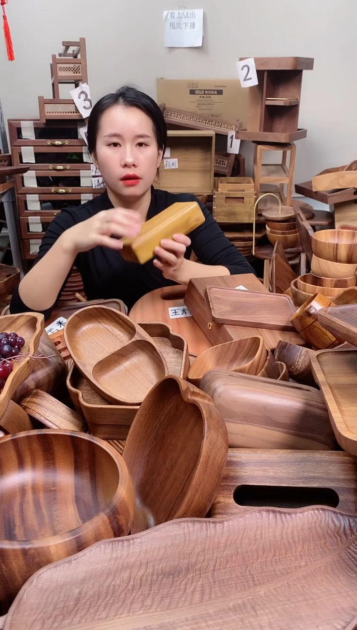 木 柚木首饰盒    