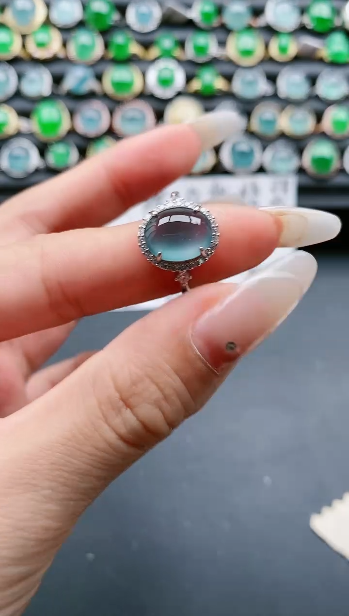 【闪购商品】翡翠戒指银S925镶嵌11111111