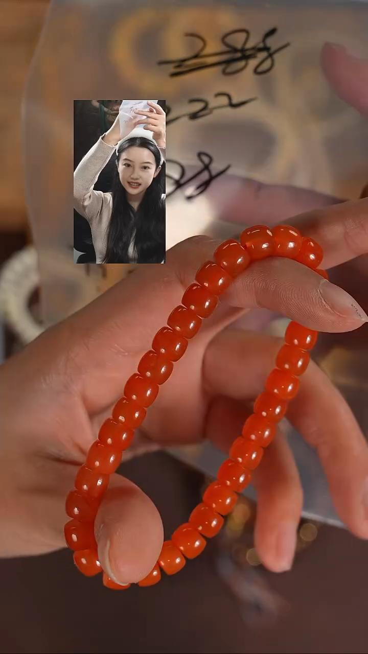 未镶嵌手串南红玛瑙菜*菜若雨臣品质回血