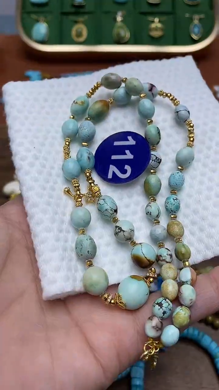 【闪购商品】绿松石项链银S925镶嵌112