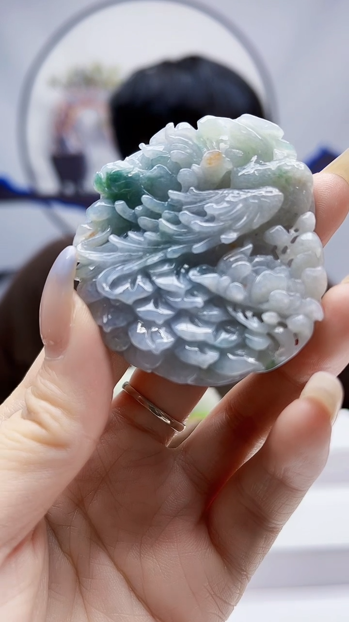 未镶嵌定制翡翠毛货挂件26