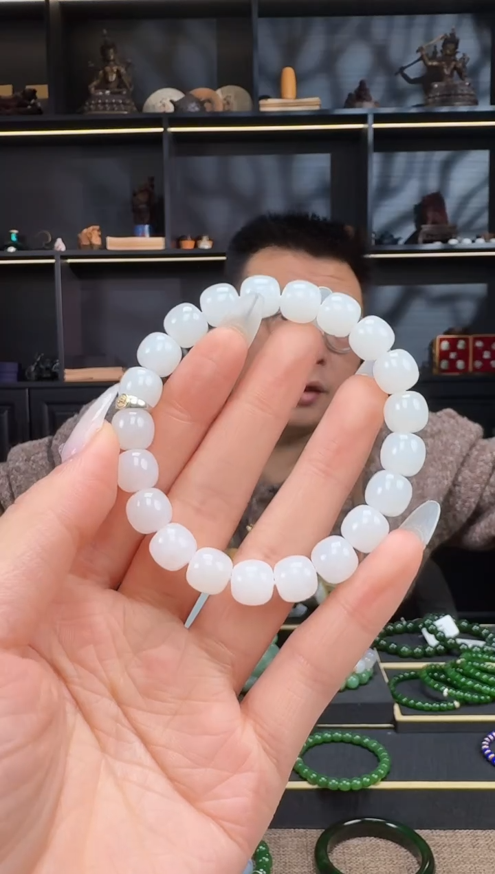 【闪购商品】和田玉1未镶嵌10mm金山老型手串
