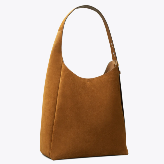 tory burch /汤丽柏琦Romy hobo大号驼色麂皮单肩包175320-200