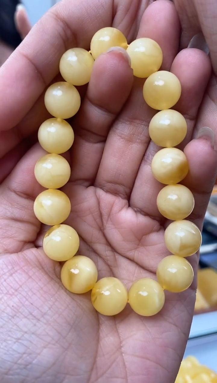 【闪购商品】琥珀裸石未镶嵌天然琥珀蜜蜡手串