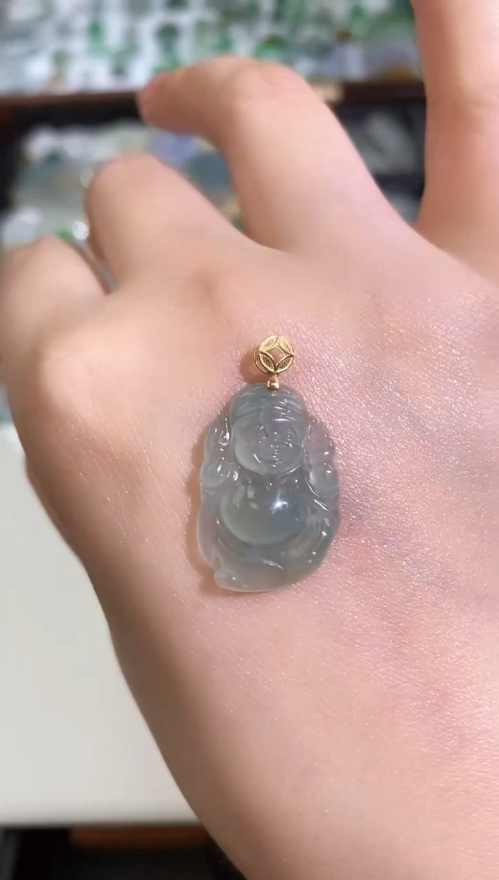 【闪购商品】翡翠颈饰18K金镶嵌025022326