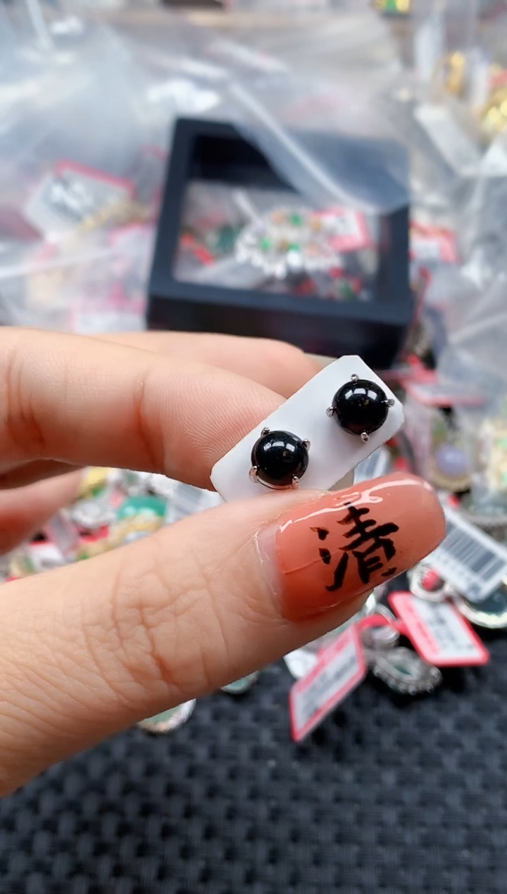 银S925镶嵌戒指翡翠天然A货缅甸翡翠