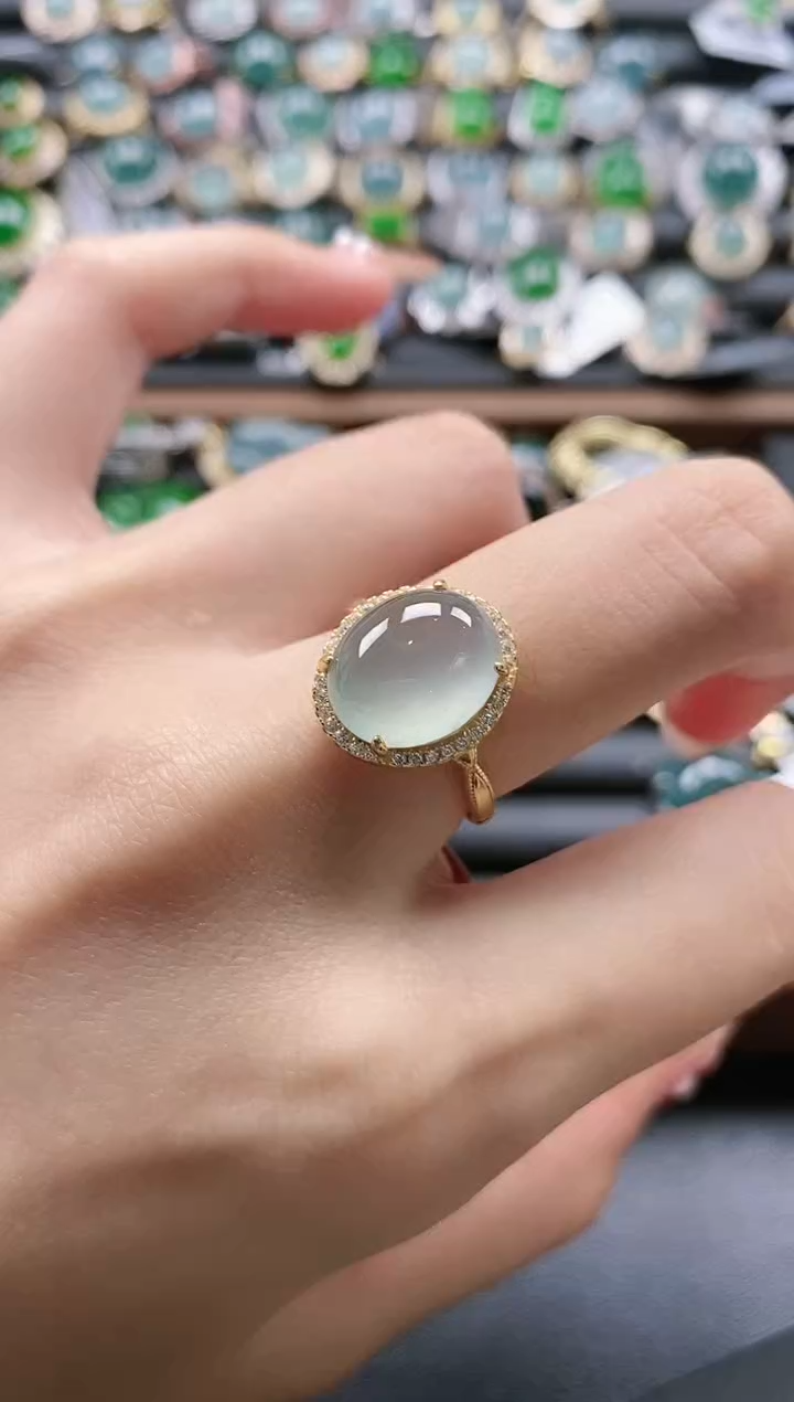 【闪购商品】翡翠戒指银S925镶嵌51151