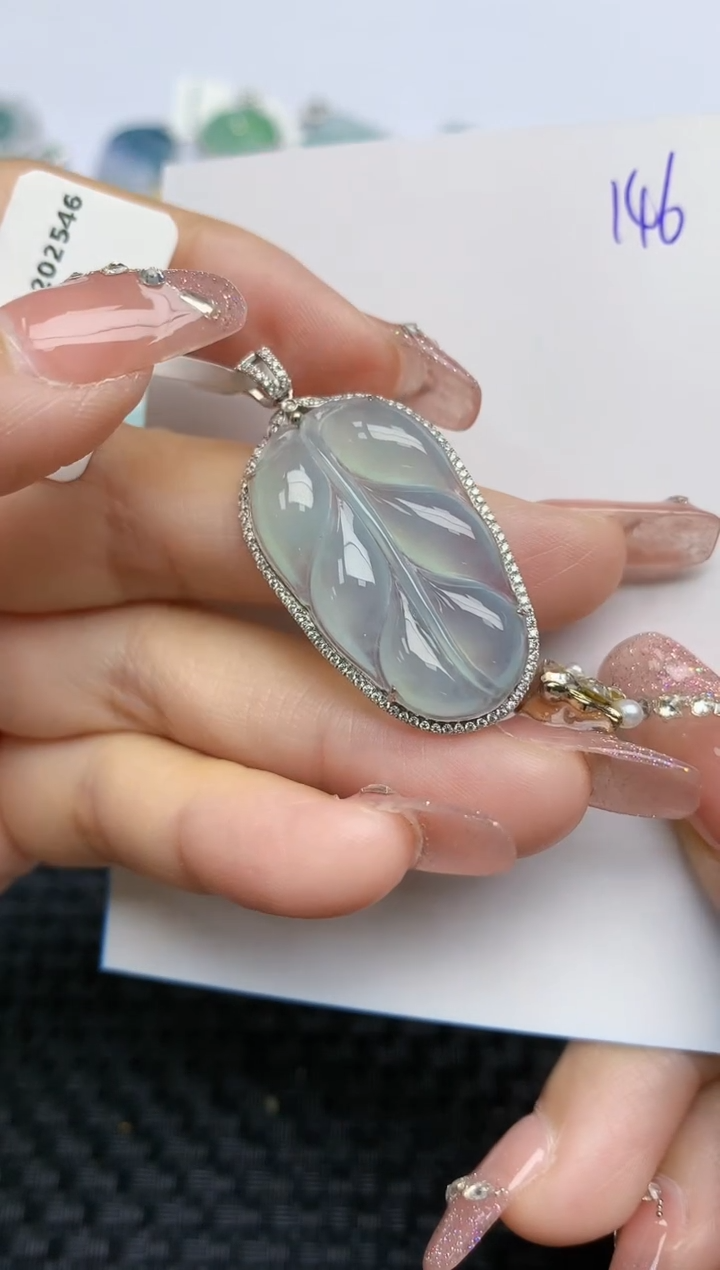 【闪购商品】翡翠颈饰18K金镶嵌天然A货翡翠 146