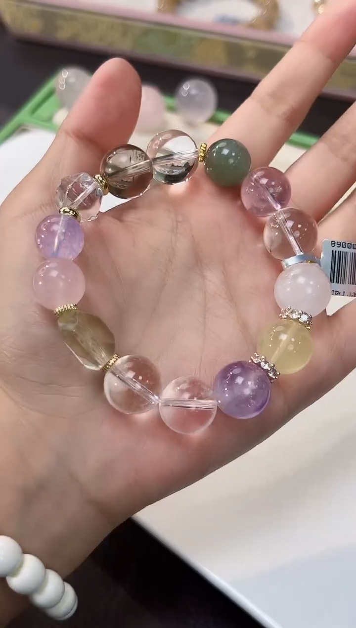 未镶嵌手链水晶冰*悦909  约12-14mm