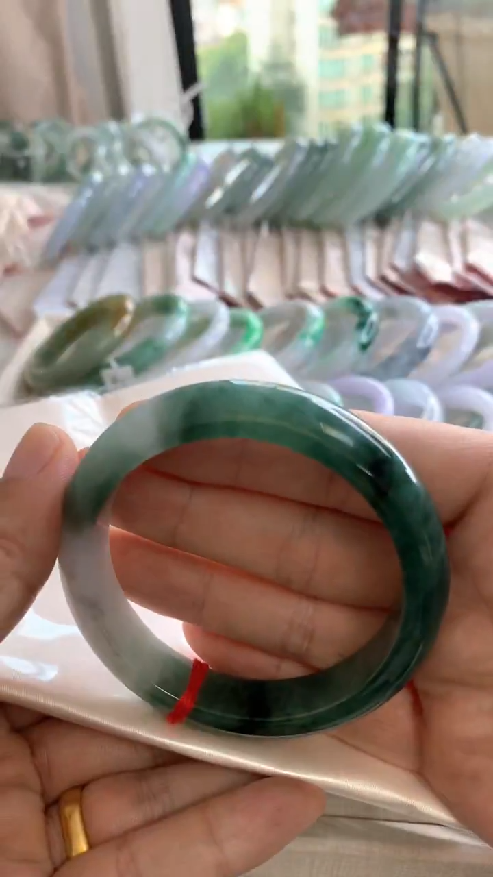 未镶嵌手镯翡翠半山水57