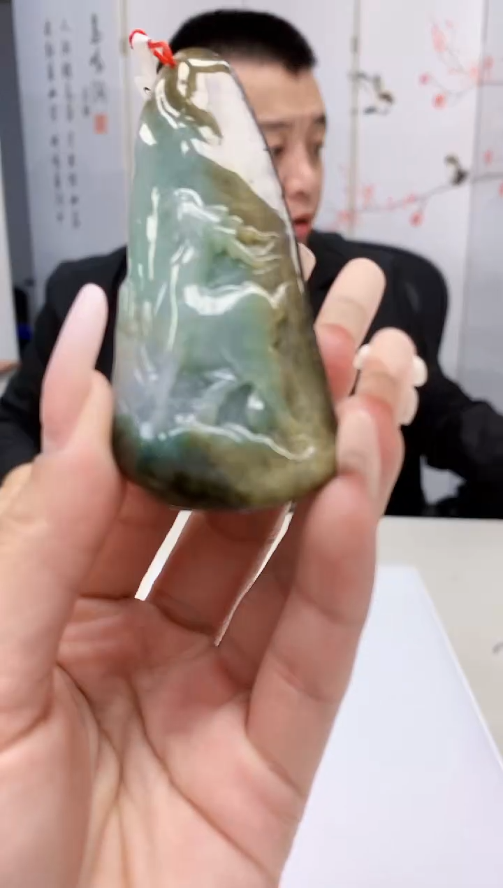 【闪购商品】定制翡翠未镶嵌4812lr-毛货挂件143