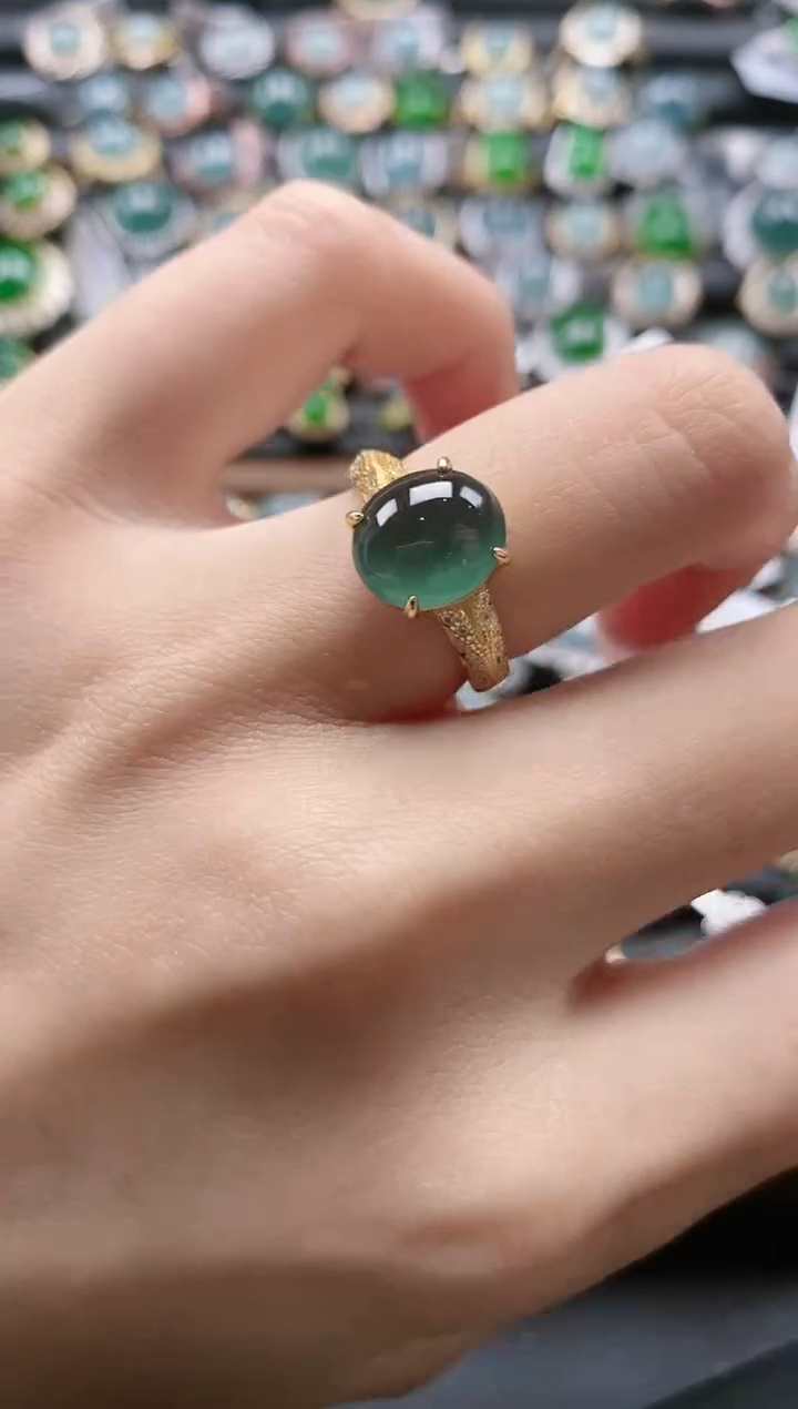 【闪购商品】翡翠戒指银S925镶嵌51511