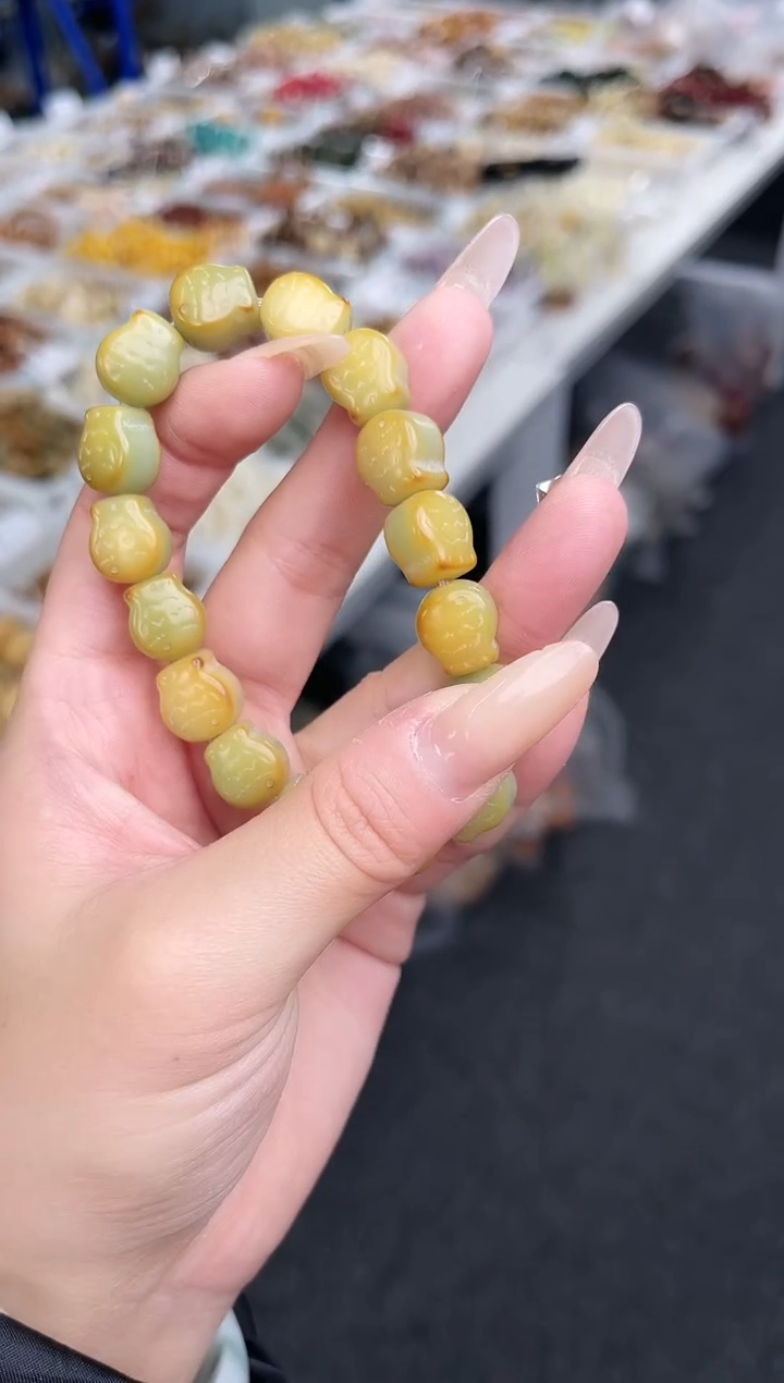 手串菩提根/象牙果【玉萌12-13mm】菩提根炭烤稠鱼单圈@@CS021-1034