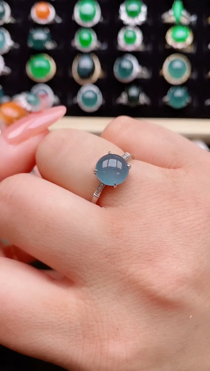 【闪购商品】翡翠戒指银S925镶嵌50850