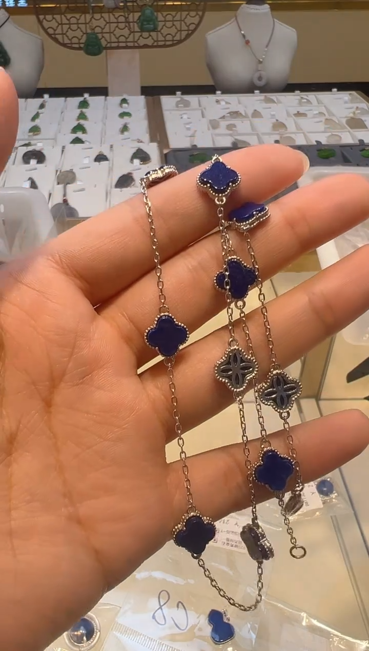 【闪购商品】青金石颈饰银S925镶嵌46