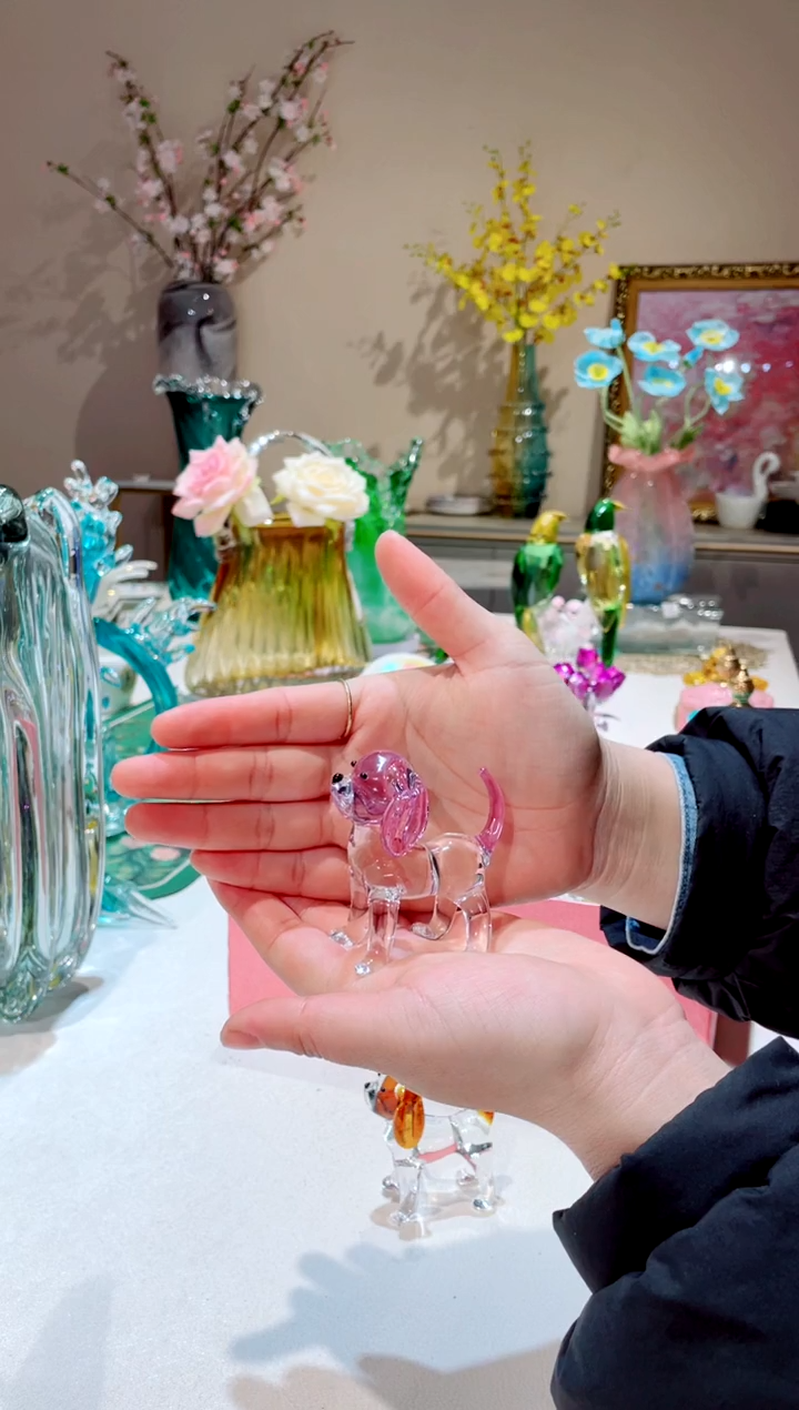 【闪购商品】琉璃手工艺品    紫色狗