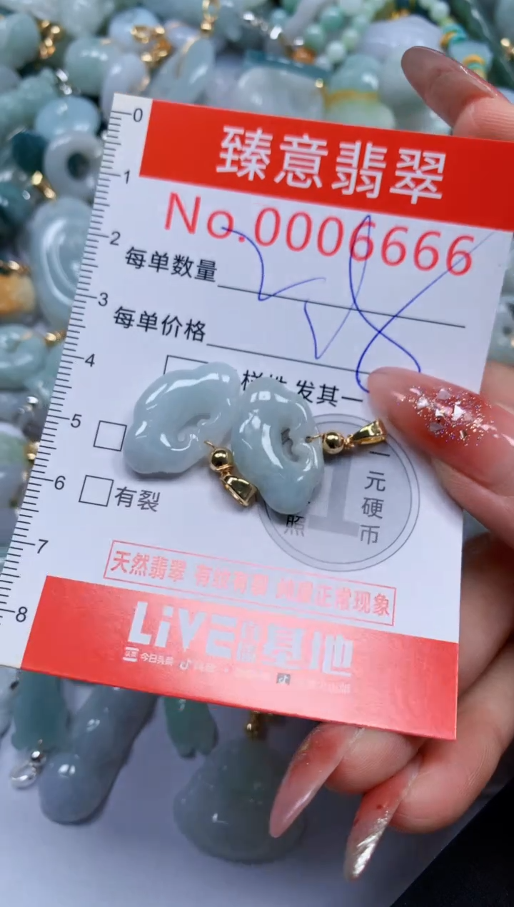 翡翠未镶嵌吊坠(不含链)6666