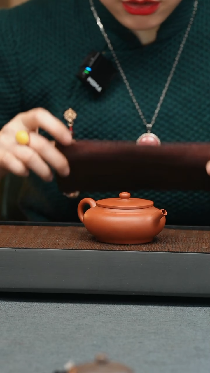 【闪购商品】紫砂茶壶五堂 孟臣扁灯（球孔）