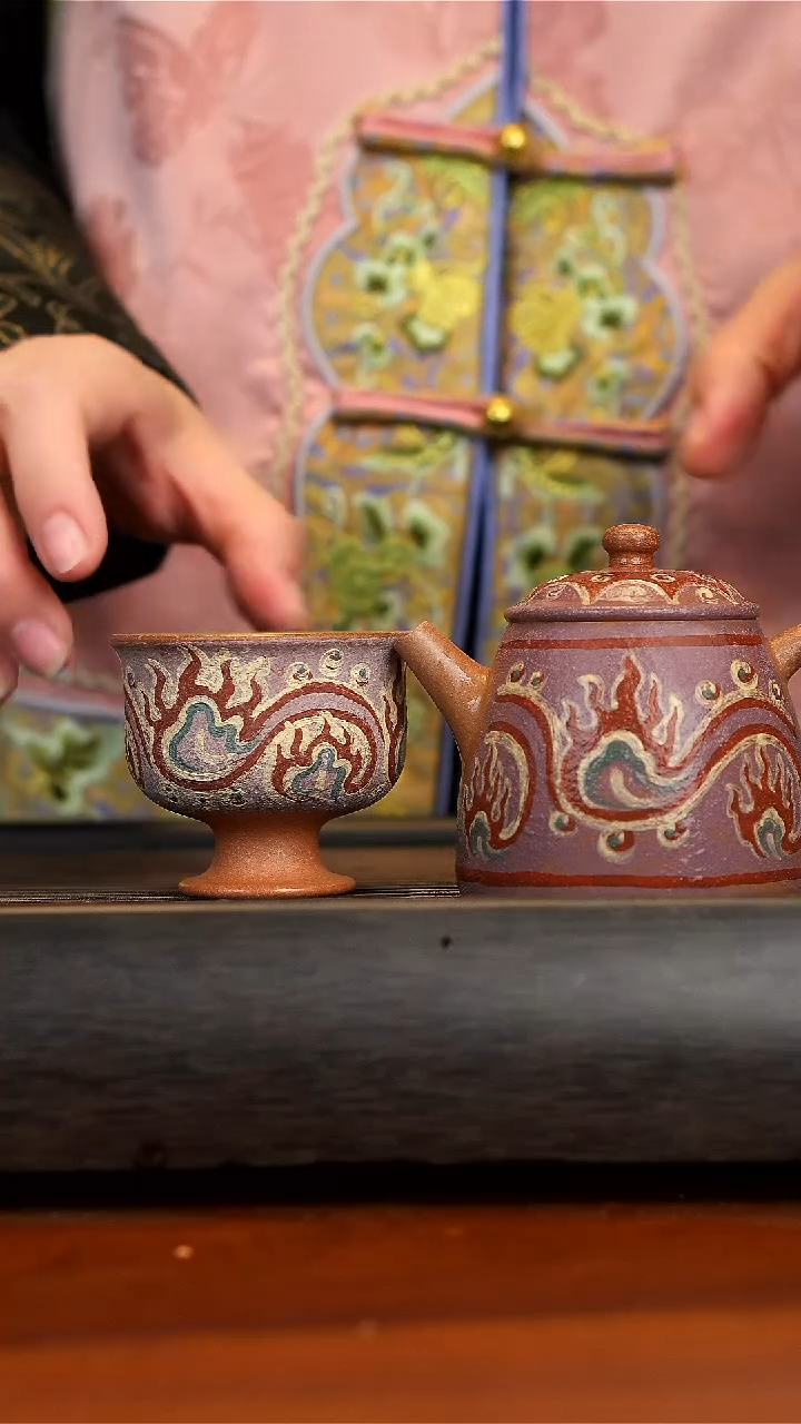 【闪购商品】紫砂茶壶敦煌·紫气东来 一壶一杯