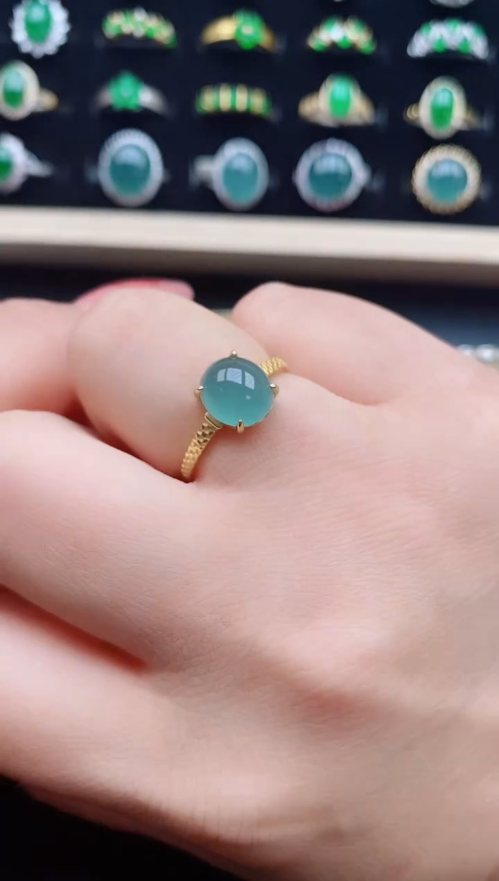 【闪购商品】翡翠戒指银S925镶嵌5850850