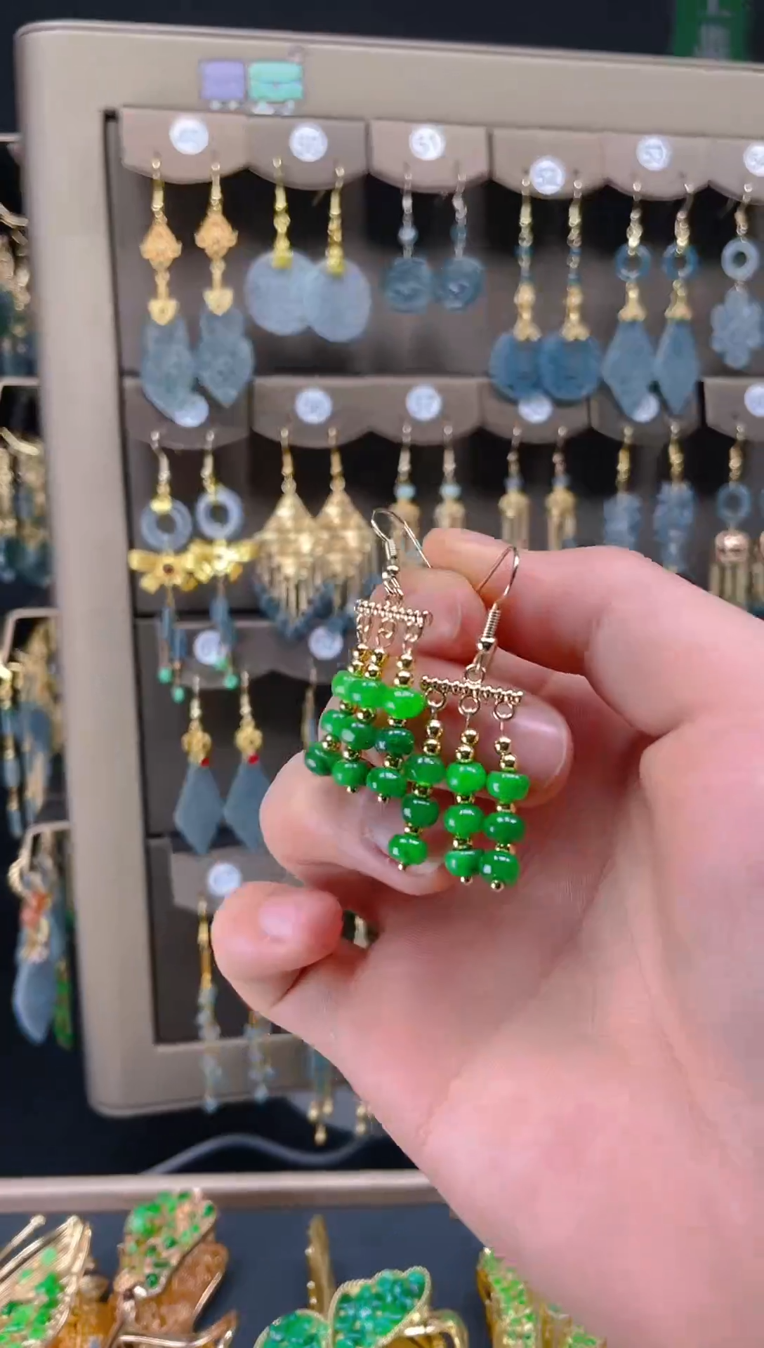 【闪购商品】翡翠耳饰合金077翡翠饰品