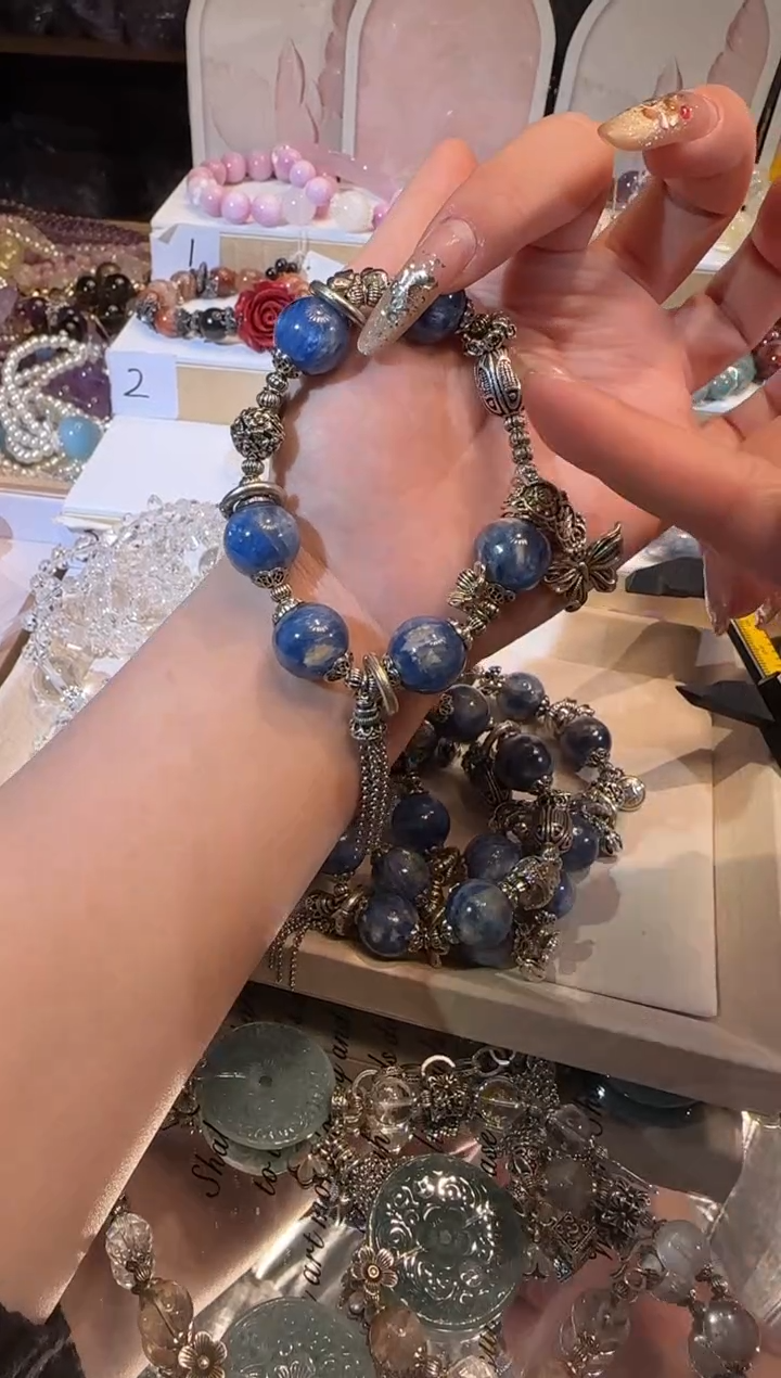 未镶嵌蓝晶石手串多样性发一