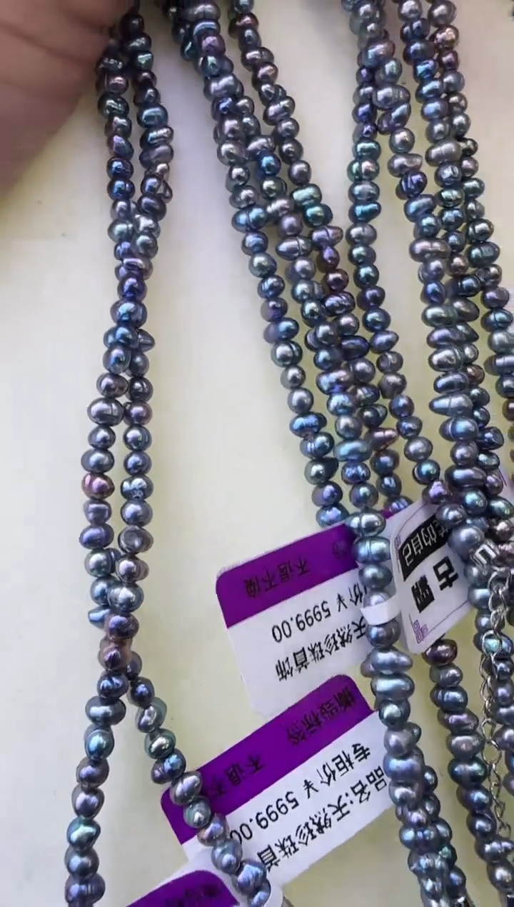 【闪购商品】淡水珍珠项链银S925镶嵌86