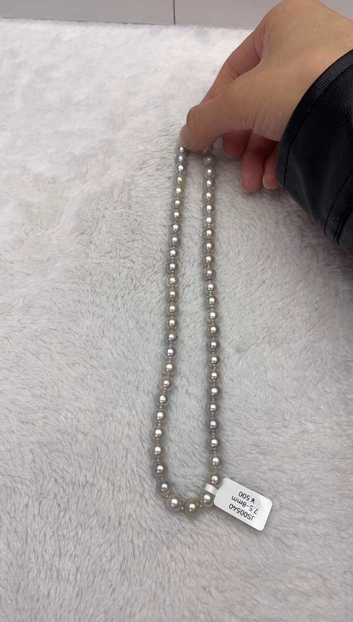【闪购商品】海水珍珠颈饰未镶嵌AK真多麻7.5-8mm（多样性发一）
